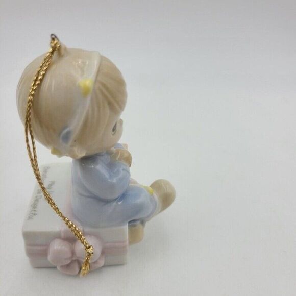 Precious Moments 25th Anniversary Plate 1995 Christmas Musical Ornament Lot 2 - Picture 8 of 9